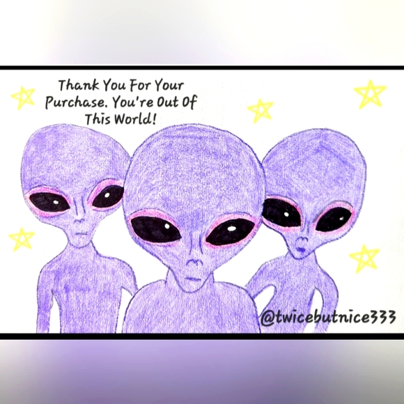 Custom Order @twicebutnice333 Alien Cards - Picture 5 of 7